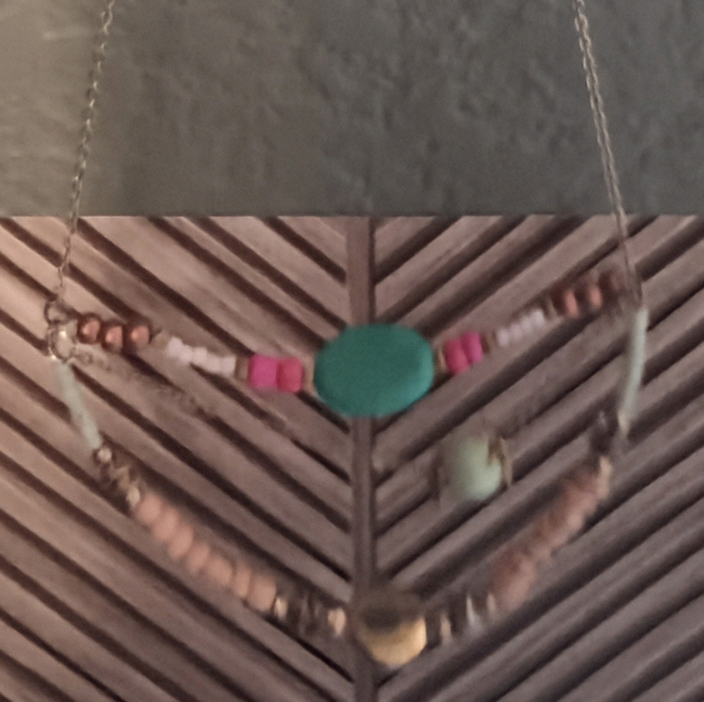 Refurbished and embellished 3 tier necklace